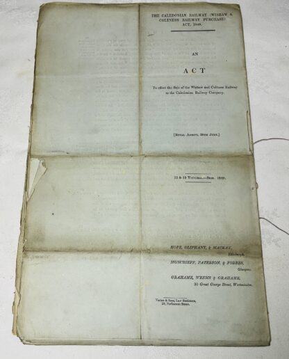 Caledonian Railway (Wishaw and Coltness Railway Purchase) Act, 1849