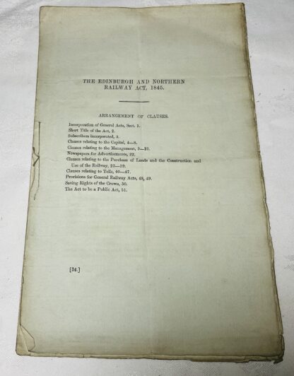 Edinburgh and Northern Railway Act [Caledonian Railway solicitors office copy] - Image 2