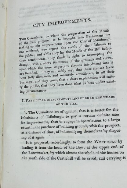 Report on the Improvements of the City of Edinburgh, by the General Committee Named by the Meeting of the Magistrates and Inhabitants held in the New Kirk Aisle on 18th Dec. 1826. - Image 3