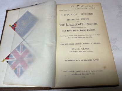 Historical Record and Regimental Memoir of The Royal Scots Fusiliers Formerly Known as the 21st Royal North British Fusiliers. Containing and Account of the Formation of the Regiment in 1678 and its Subsequent Services until June 1885. - Image 3