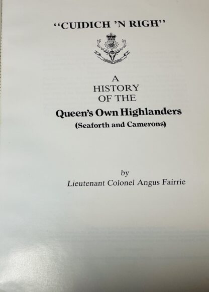 Cuidich 'n Righ: Queen's Own Highlanders, Seaforth and Camerons - Image 3