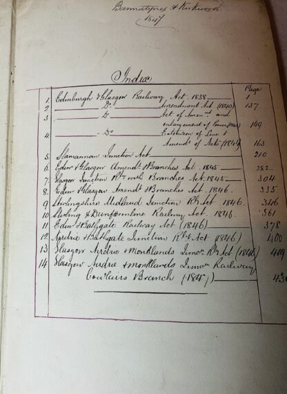 Edinburgh and Glasgow Railway Acts 1838-1847 - Image 2