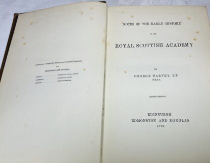Notes of the Early History of the Royal Scottish Academy - Image 2
