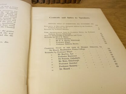Classical Association of Scotland:Proceedings 1902 - 1913 [10 volumes in series] - Image 4