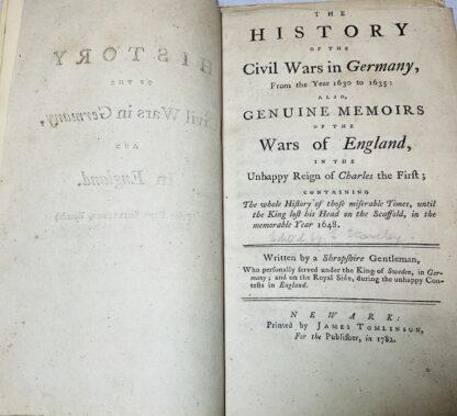 The History of the Civil Wars in Germany From the year 1630 to 1635: Also genuine memoirs of the wars of England, in the unhappy reign of Charles the first; containing the whole history of those miserable times, until the King lost his head on the scaffold in the memorable year 1648. - Image 3