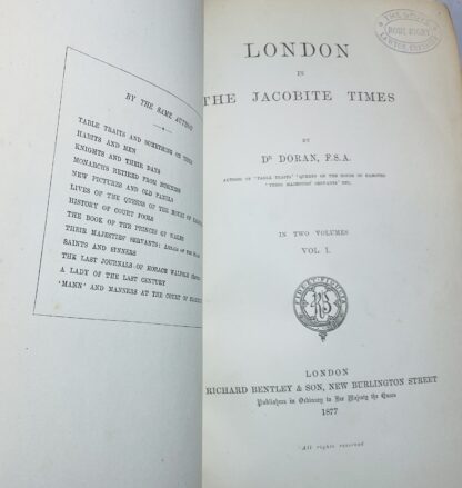 London in the Jacobite Times [ 2 Volumes set] - Image 2