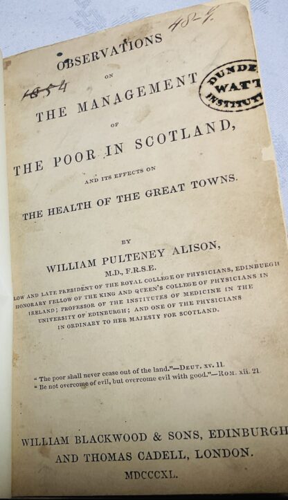 Observations on the Management of the Poor in Scotland, and its Effects on the Health of the Great Towns - Image 2
