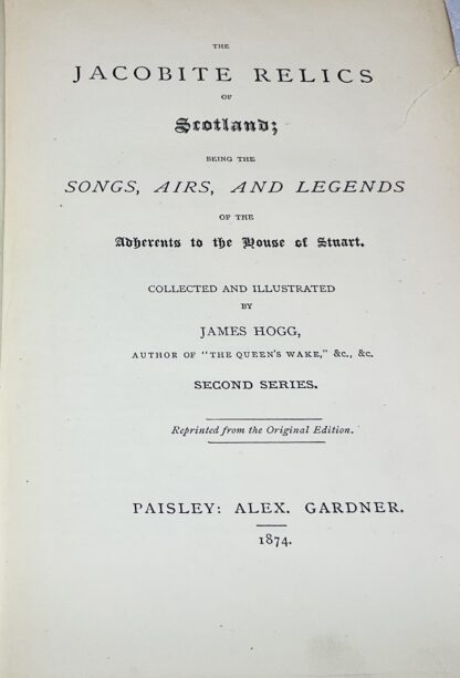 The Jacobite Relics of Scotland; Being the Songs, Airs, and Legends of the Adherents of the House of Stuart [second series] - Image 2
