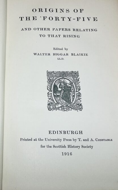 Origins of the Forty-Five and Other Papers Relating to that Rising [Second Series] - Image 2
