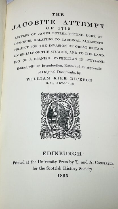 The Jacobite Attempt Of 1719: Letters Of James Butler, Second Duke Of Ormonde, Relating To Cardinal Aberont's Project For The Invasion Of Great Britain On Behalf Of The Stuarts - Image 3