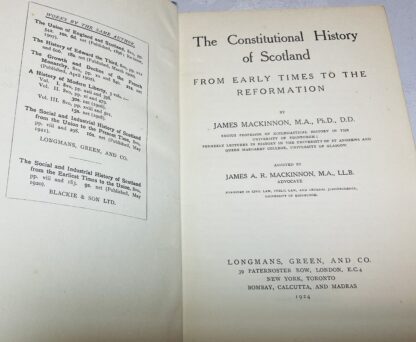 The Constitutional History Of Scotland: From Early Times To The Reformation - Image 2
