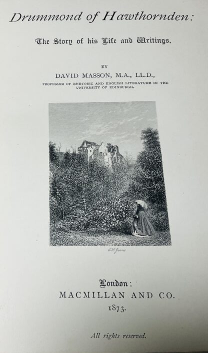 Drummond Of Hawthornden: The Story Of His Life And Writing - Image 3