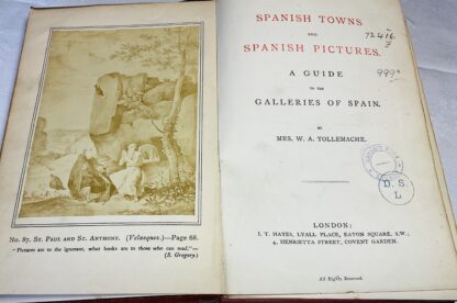 Spanish Towns and Spanish Pictures: A Guide to the Galleries of Spain. - Image 3