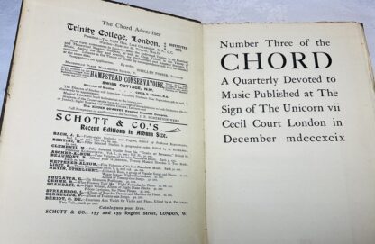 Number Three of The Chord: A Quarterly Devoted to Music - Image 2