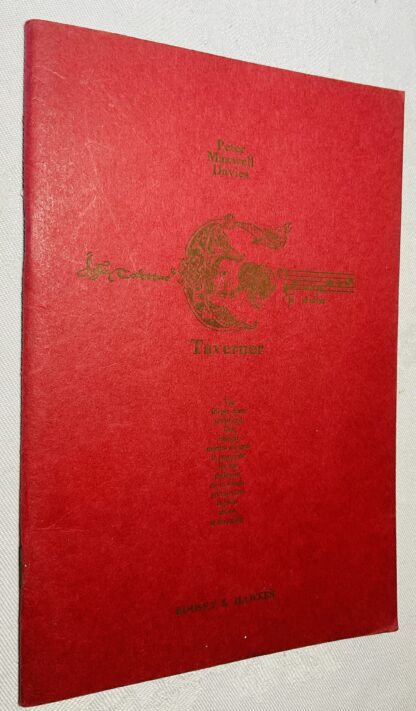 Taverner: An Opera in Two Acts [Libretto]