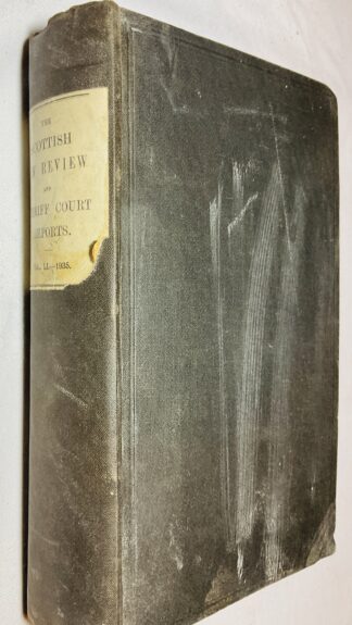 The Scottish Law Review and Sheriff Court Reports: Volume LI- 1935