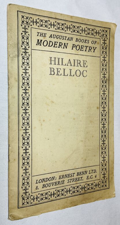 The Augustan Books of Modern Poetry: Hilaire Belloc
