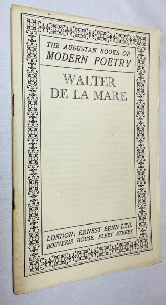 The Augustan Books of Modern Poetry: Walter de la Mare