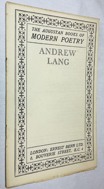 The Augustan Books of Modern Poetry: Andrew Lang