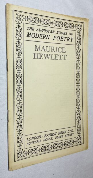 The Augustan Books of Modern Poetry: Maurice Hewlett