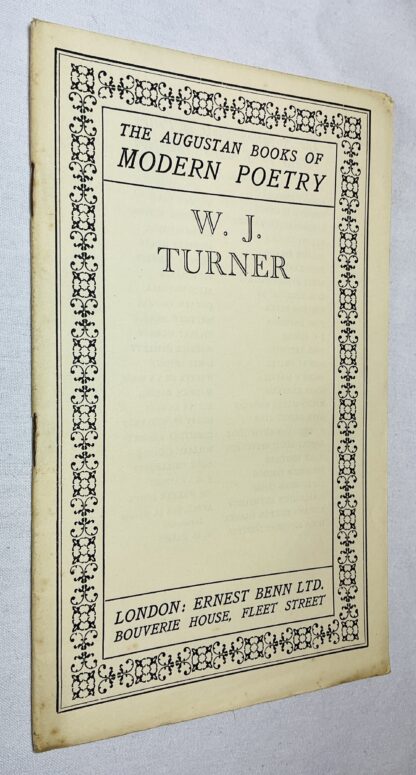 The Augustan Books of Modern Poetry:  W.J. Turner