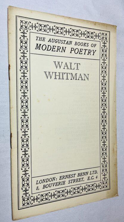 The Augustan Books of Modern Poetry: Walt Whitman
