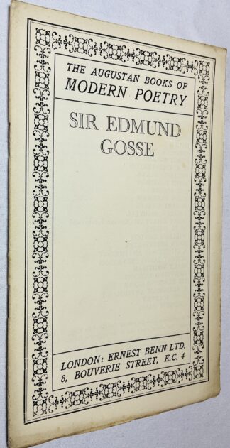 The Augustan Books of Modern Poetry:  Sir Edmund Gosse