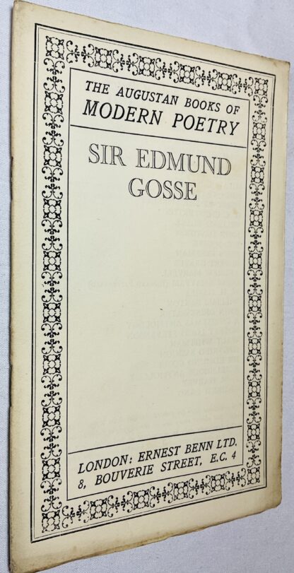 The Augustan Books of Modern Poetry:  Sir Edmund Gosse