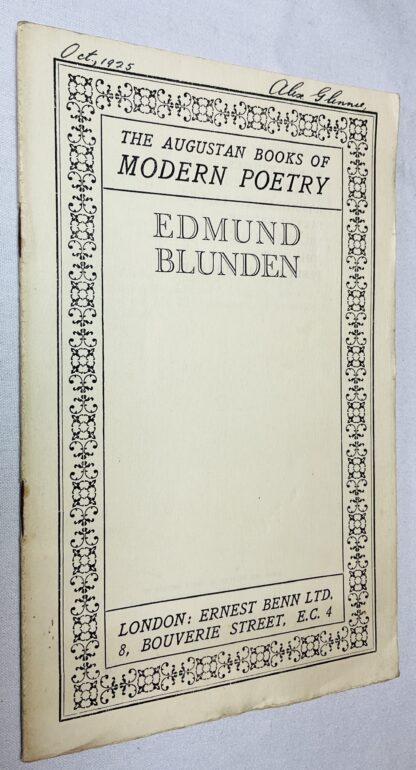 The Augustan Books of Modern Poetry: Edmund Blunden