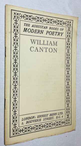 The Augustan Books of Modern Poetry: William Canton