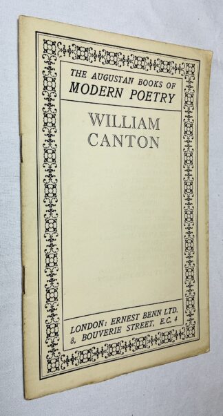 The Augustan Books of Modern Poetry: William Canton