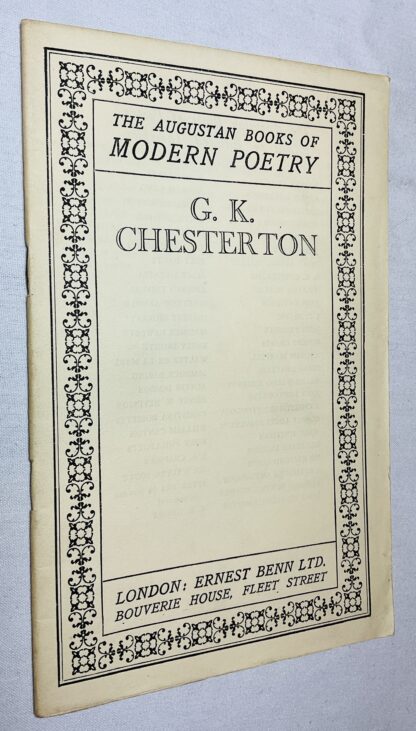 The Augustan Books of Modern Poetry: G. K. Chesterton