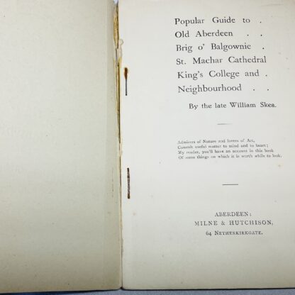 Popular Guide to Old Aberdeen, Brig o' Balgownie, St. Machar Cathedral, King's College and Neighbourhood - Image 2