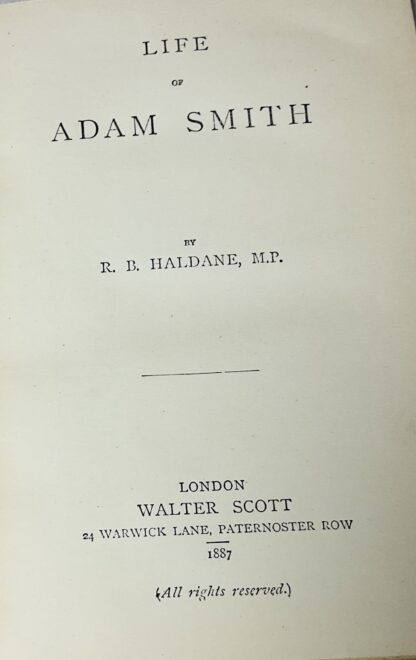 Life of Adam Smith [Great Writers series] - Image 2