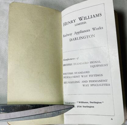 Henry Williams, Darlington Works Diary for 1938 - Image 3