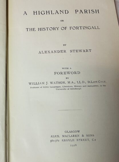 A Highland Parish, or The History of Fortingall - Image 3