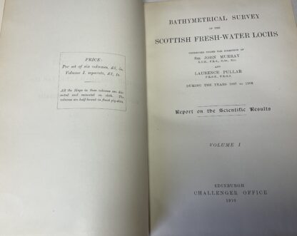 Bathymetrical Survey of the Scottish Fresh-Water Lochs conducted under the direction of Sir John Murray K.C.B., F.R.S., D.Sc., Etc. and Laurence Pullar F.R.S.E., F.R.G.S. during the years 1897 to 1909.: Report on the Scientific Results. Volume I - Image 2