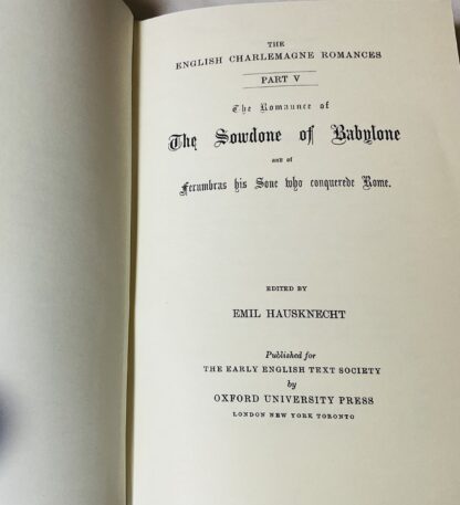The Romaunce of the Sowdone of Babylone and of Ferumbras his Sone who conquerede Rome [The English Charlemagne Romances, Part V] - Image 2