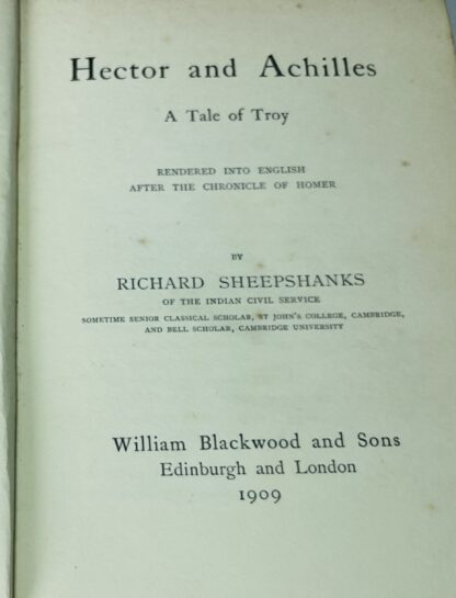 Hector and Achilles: a tale of Troy. Rendered into English after the chronicle of Homer - Image 2
