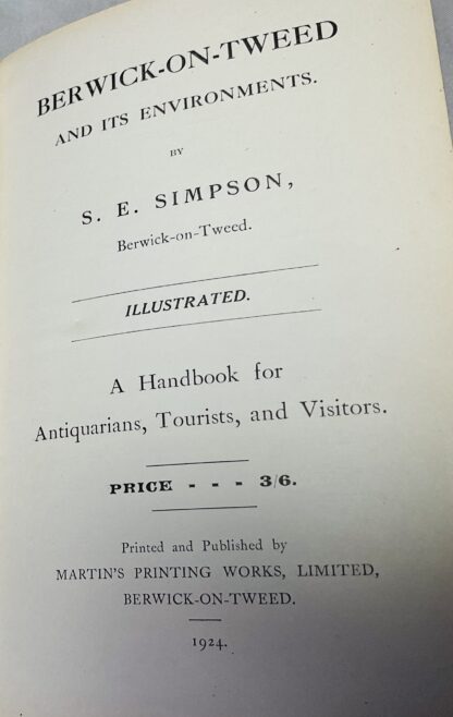 Berwick-on-Tweed and its Environments: A Handbook for Antiquarians, Tourists, and Visitors - Image 4
