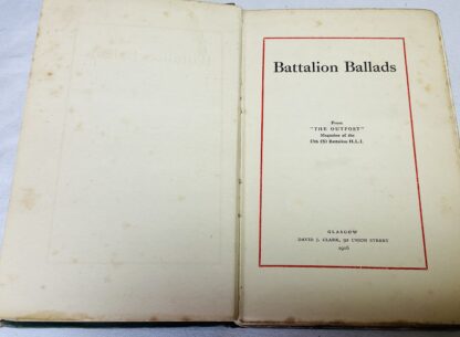 Battalion Ballads: From The Outpost, Magazine of the 17th (S) Battalion H.L.I - Image 2