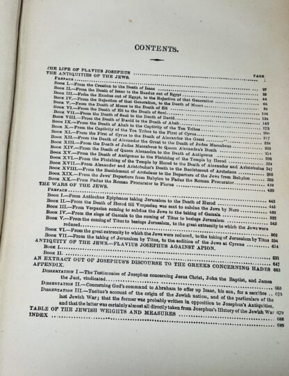 The Works of Flavius Josephus, the Learned and Authentic Jewish Historian and Celebrated Warrior, to which is added, Three Dissertations concerning Jesus Christ, John the Baptist, James the Just, God's Command to Abraham, &c. - Image 4