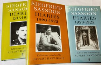 Siegfried Sassoon: Diaries. Volume 1: 1915-1918; Volume 2: 1920-1922; Volume. 3: 1923-1925 [Three Volume Set Complete]