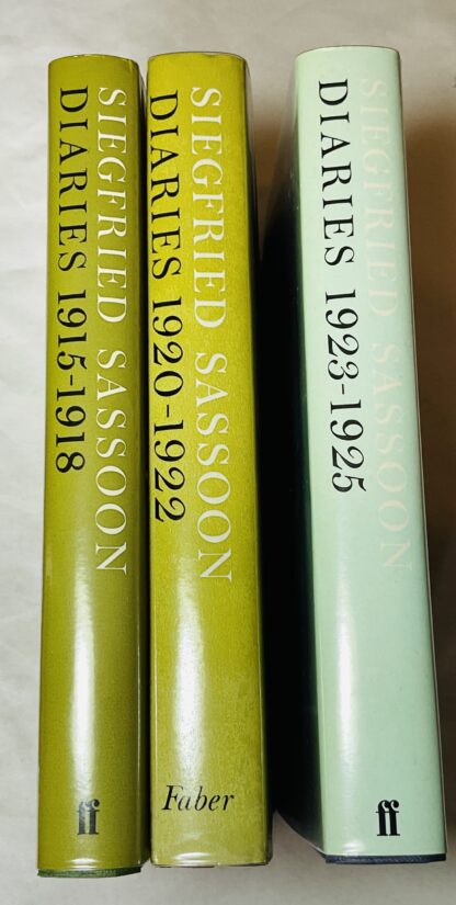 Siegfried Sassoon: Diaries. Volume 1: 1915-1918; Volume 2: 1920-1922; Volume. 3: 1923-1925 [Three Volume Set Complete] - Image 3