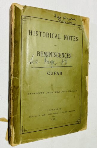 Historical Notes and Reminiscences of Cupar [reprinted from the Fife Herald]