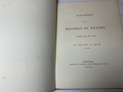 Gleanings from the Records of Dysart, from 1545 to 1796. - Image 3
