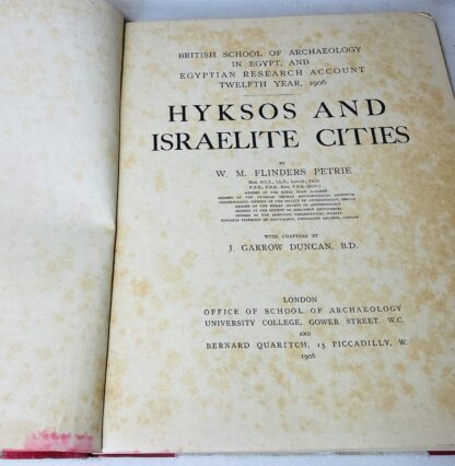 Hyksos and Israelite Cities [British School of Archaeology in Egypt, and Egyptian Research Account, Twelfth Year, 1906] - Image 3