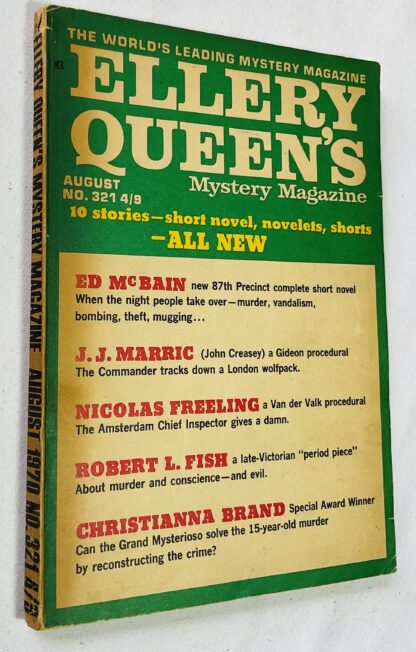 Ellery Queen's Mystery Magazine  August 1970 No.321