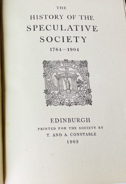 The History of the Speculative Society, 1764-1904 - Image 3