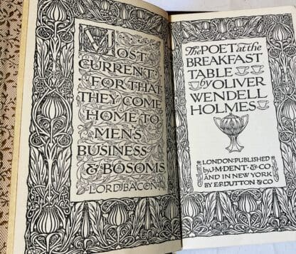 The Autocrat of the Breakfast Table; The Professor at the Breakfast Table; The Poet at the Breakfast Table [Three Volume Set in Leather] - Image 2